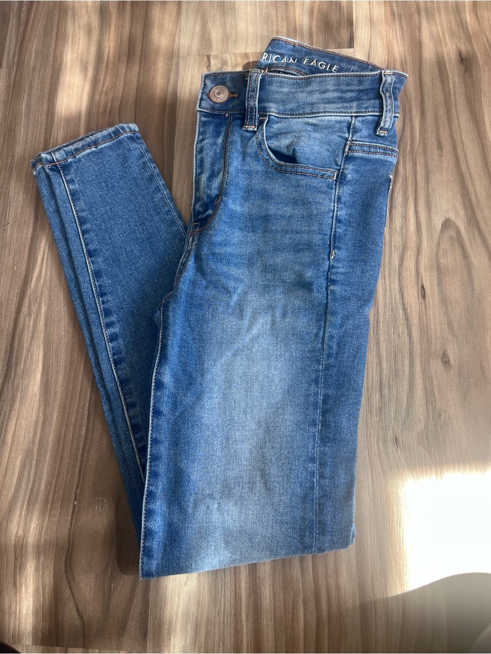 American Eagle Outfitters Medium Blue Stretch Skinny Jeans - Women's